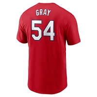 T-shirt Nike Sonny gris rouge pour homme avec nom et numéro Fuse des Cardinals de St. Louis
