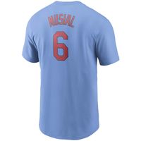 Men’s Nike Stan Musial St. Louis Cardinals Cooperstown Collection Name &  Number Light Blue T-Shirt