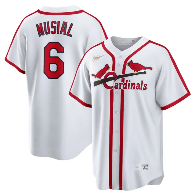 Men's Nike Stan Musial Red St. Louis Cardinals Cooperstown Collection Name  & Number T-Shirt
