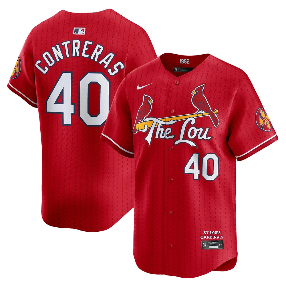 Men's Nike Willson Contreras Red St. Louis Cardinals City Connect Limited Jersey