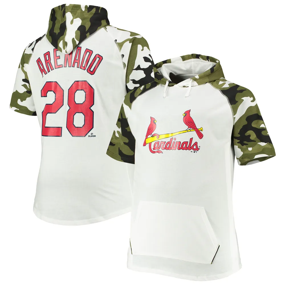 Profile Men's Nolan Arenado White/Camo St. Louis Cardinals Big & Tall  Raglan Hoodie T-Shirt