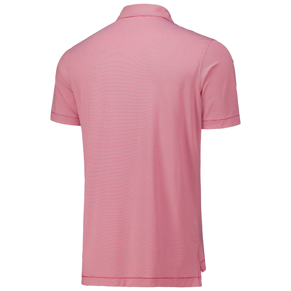 Polo rouge en jersey extensible à rayures Jubilee des Cardinals de St. Louis Peter Millar pour hommes