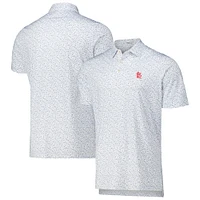 Men's Peter Millar White St. Louis Cardinals Batter Up Performance Jersey Polo