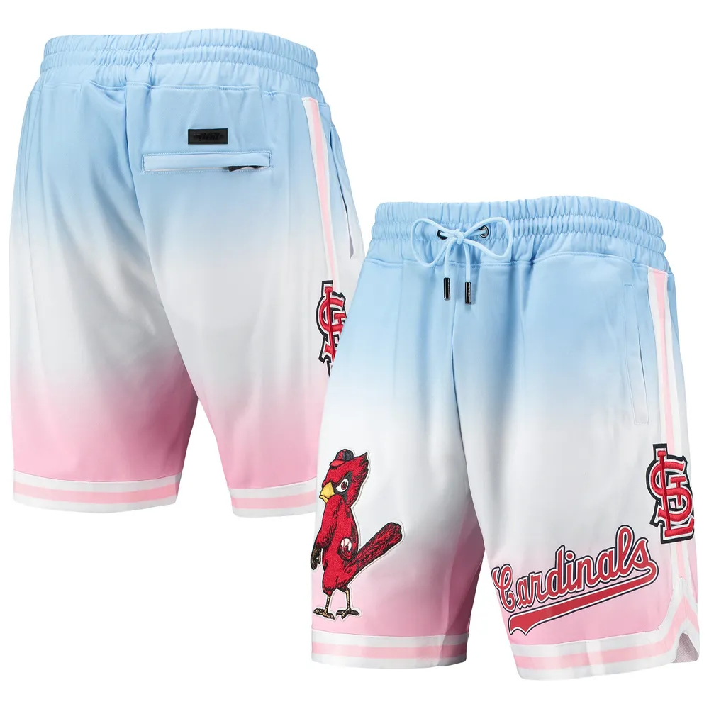 St. Louis Cardinals Pro Standard Team Logo Pro Ombre Shorts - Blue/Pink