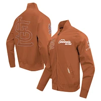 Men's Pro Standard Brown St. Louis Cardinals Paint The City Twill Full-Zip Jacket