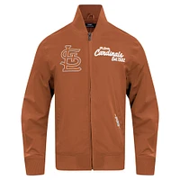 Men's Pro Standard Brown St. Louis Cardinals Paint The City Twill Full-Zip Jacket