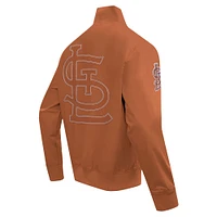 Men's Pro Standard Brown St. Louis Cardinals Paint The City Twill Full-Zip Jacket