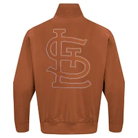 Men's Pro Standard Brown St. Louis Cardinals Paint The City Twill Full-Zip Jacket