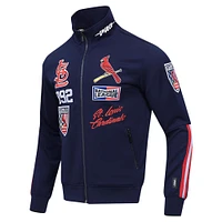 Men's Pro Standard Navy St. Louis Cardinals Fast Lane Full-Zip Track Jacket