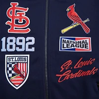 Men's Pro Standard Navy St. Louis Cardinals Fast Lane Full-Zip Track Jacket