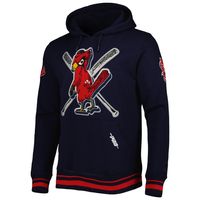 Men's Pro Standard Navy St. Louis Cardinals Mash Up Logo Pullover Hoodie