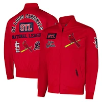 Veste à fermeture éclair intégrale en sergé Pro Standard pour hommes des Cardinals de St. Louis, rouge