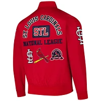 Men's Pro Standard Red St. Louis Cardinals Area Code Twill Full-Zip Jacket