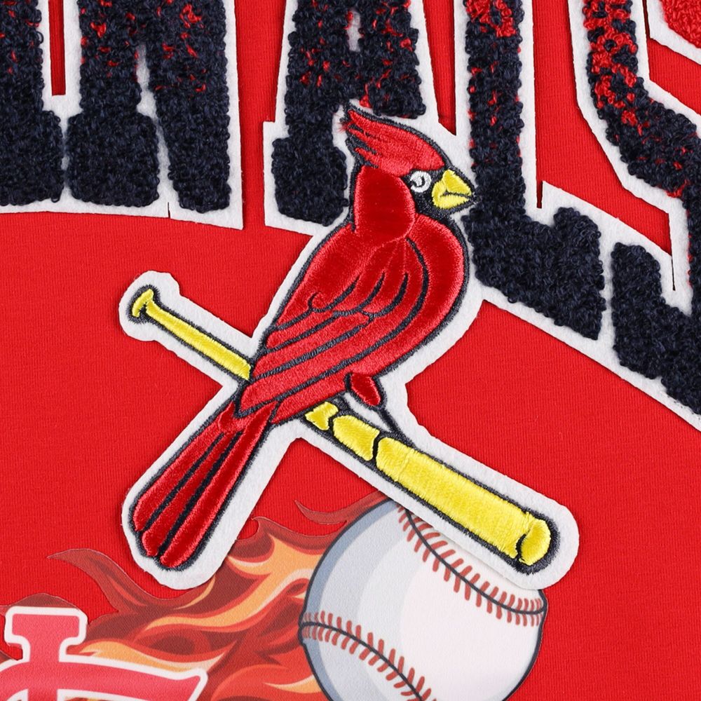 St. Louis Cardinals Jersey Logo T-Shirt from Homage. | Red | Vintage Apparel from Homage.