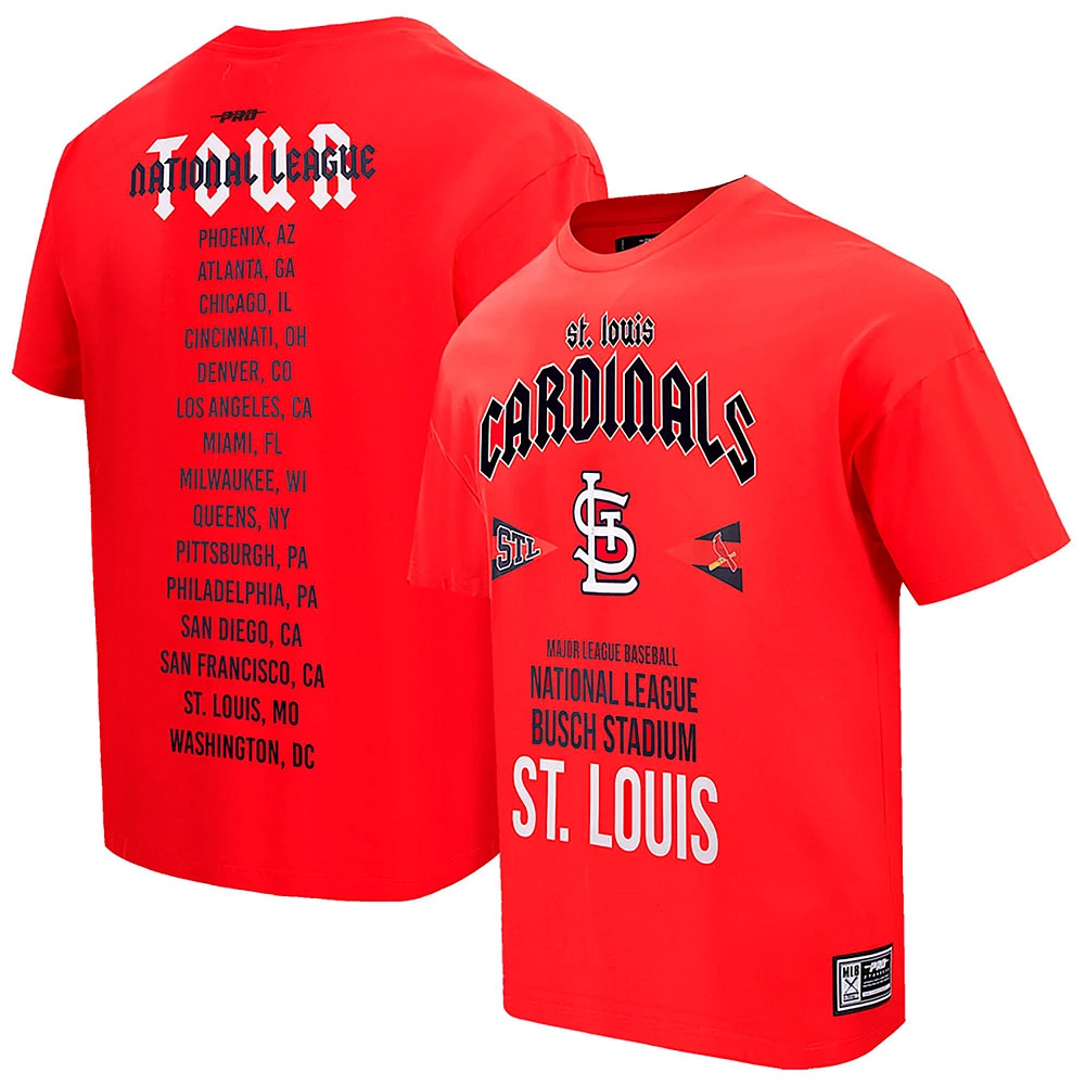 T-shirt surdimensionné City Tour Pro Standard rouge des Cardinals de St. Louis pour hommes