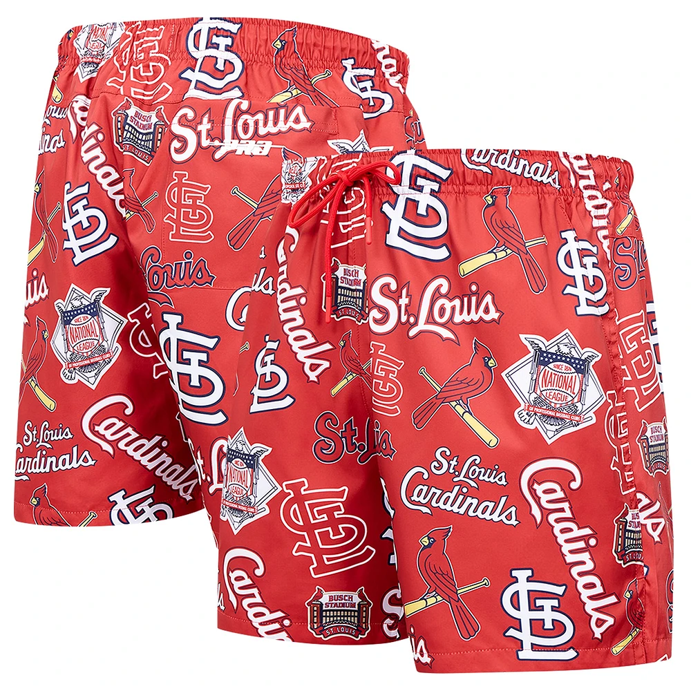 Short tissé à logo avec lancer des St. Louis Cardinals Pro Standard rouge pour hommes