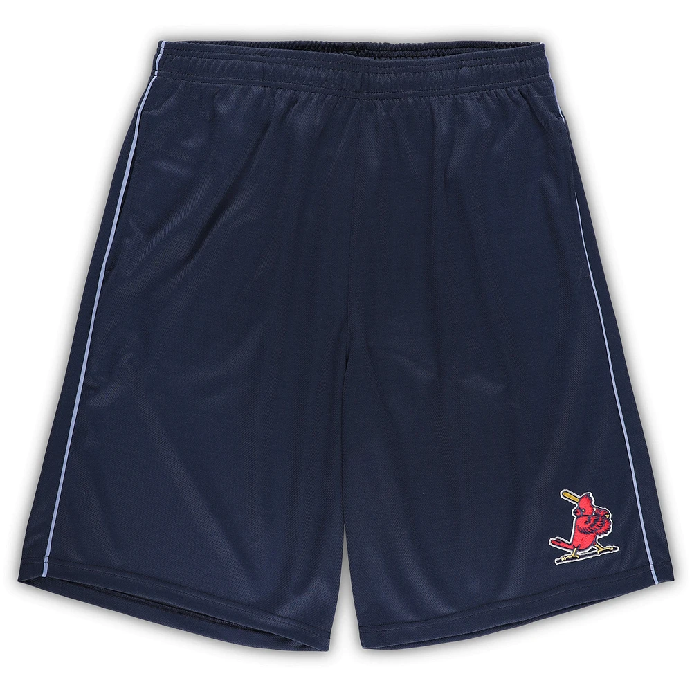 Short en filet pour homme Profile St. Louis Cardinals Big & Tall bleu marine