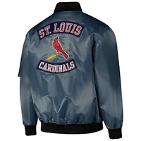 Men's Profile Charcoal St. Louis Cardinals Big & Tall Full-Zip Bomber Jacket