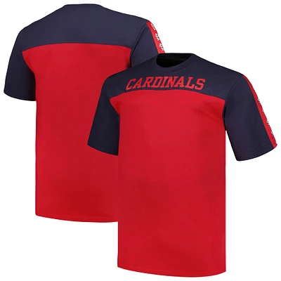 T-shirt en tricot à gros et haut empiècement Profile St. Louis Cardinals bleu marine/rouge pour homme