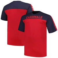 T-shirt en tricot à gros et haut empiècement Profile St. Louis Cardinals bleu marine/rouge pour homme