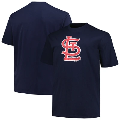 Men's Profile Navy St. Louis Cardinals Big & Tall Primary Logo T-Shirt