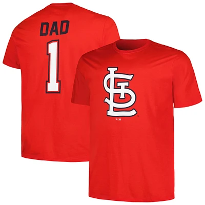 T-shirt pour homme Profile Red St. Louis Cardinals Big & Tall #1 Dad