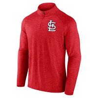 Men's Profile Red St. Louis Cardinals Big & Tall Raglan Quarter-Zip Top