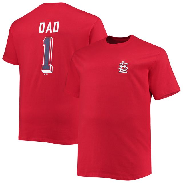 T-shirt rouge pour homme St. Louis Cardinals Big & Tall Father's Day #1 Dad