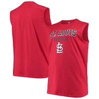 Men's Red St. Louis Cardinals Big & Tall Muscle Tank Top