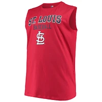 Men's Red St. Louis Cardinals Big & Tall Muscle Tank Top