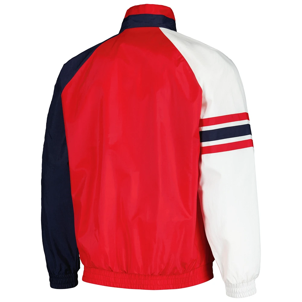 Veste à demi-zip Starter Red/Navy St. Louis Cardinals Elite Raglan pour hommes