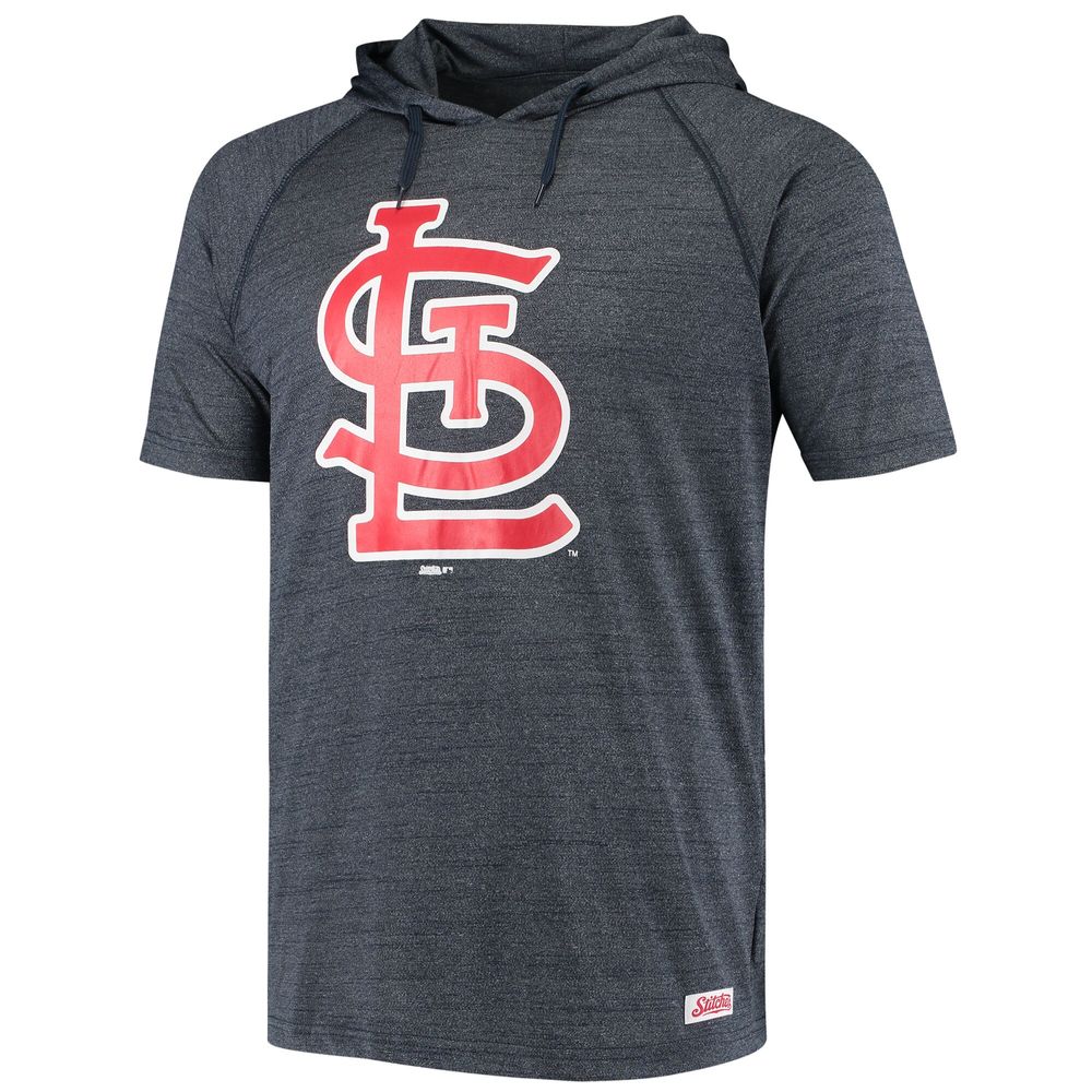 Youth Stitches Heathered Red St. Louis Cardinals Raglan Short