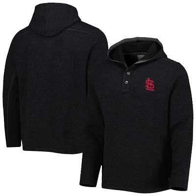 Men's Tommy Bahama Black St. Louis Cardinals Queensland Quilted Hoodie