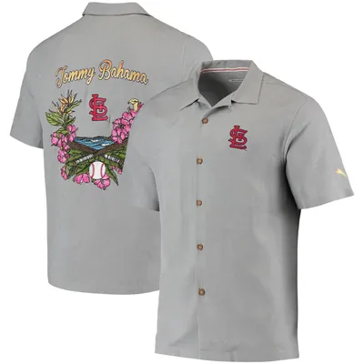 Atlanta Braves Tommy Bahama Fuego Floral Short Sleeve Button-Up
