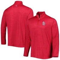 Men's Tommy Bahama Red St. Louis Cardinals Delray IslandZone Half-Zip Top