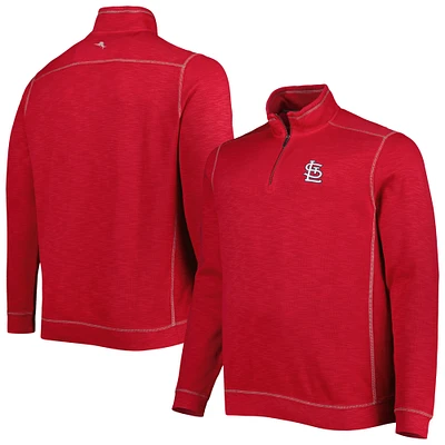 Veste à demi-fermeture éclair Tommy Bahama Red St. Louis Cardinals Tobago Bay pour homme