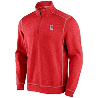 Sweat-shirt Tommy Bahama rouge St. Louis Cardinals Tobago Bay Tri-Blend Quarter-Zip pour hommes