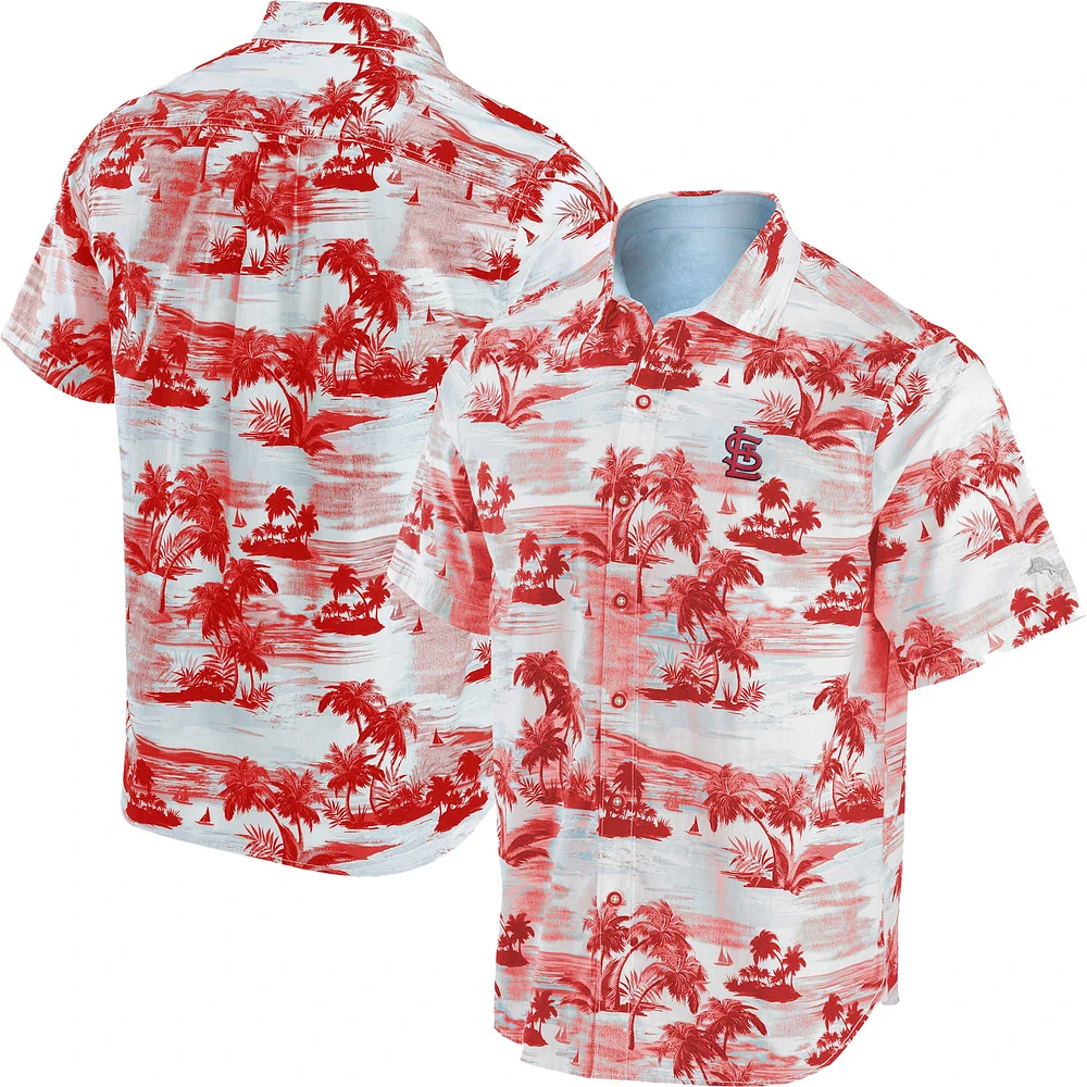 Chemise boutonnée Tommy Bahama Red St. Louis Cardinals Tropical Horizons pour homme