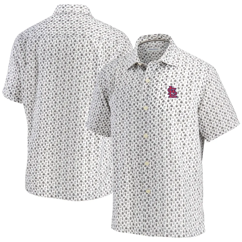 Women's Reyn Spooner White St. Louis Cardinals scenic Camp Button-Up Shirt Size: Medium