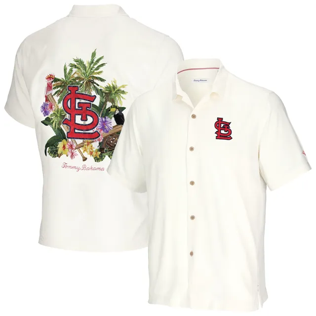 Lids St. Louis Cardinals Tommy Bahama Go Big or Home Camp Button-Up Shirt -  White