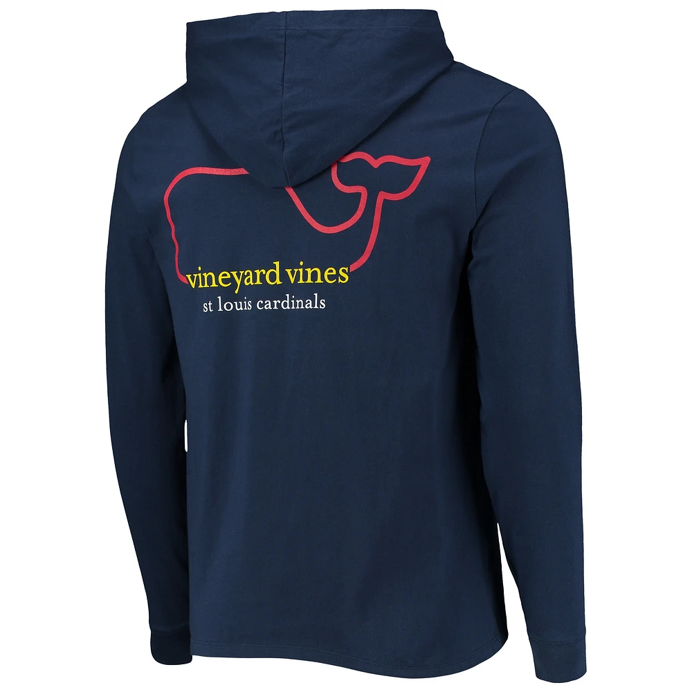 Men's Vineyard Vines Navy St. Louis Cardinals Long Sleeve Hoodie T-Shirt