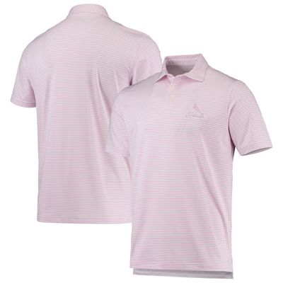 Men's Vineyard Vines Pink/White St. Louis Cardinals Bradley Stripe Polo