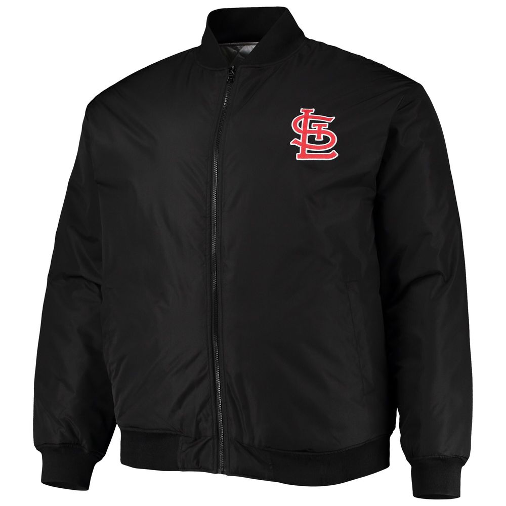St. Louis Cardinals Reversible Satin Full-Zip Jacket - White/Black