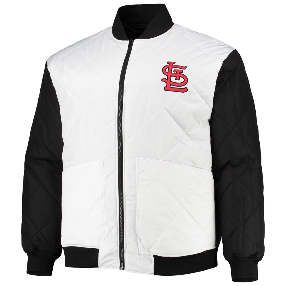 ST. LOUIS CARDINALS FULL LEATHER JACKET - BLACK/BLACK