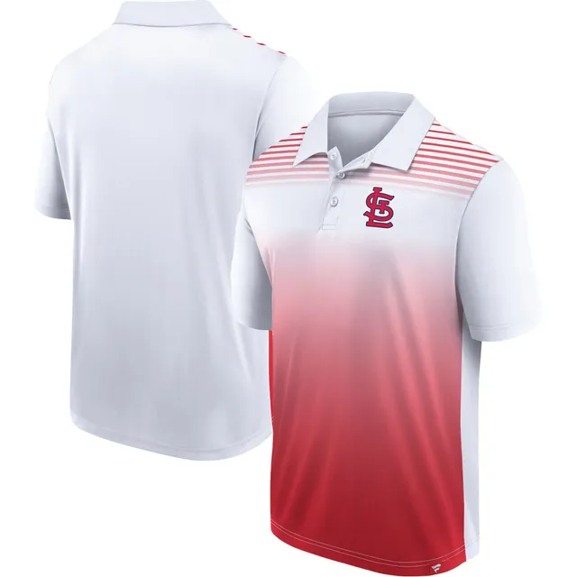 Men's Columbia White St. Louis Cardinals Omni-Wick Shotgun Polo Size: Extra Large