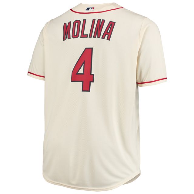 Profile Men's Yadier Molina Cream St. Louis Cardinals Big & Tall Replica Player Jersey