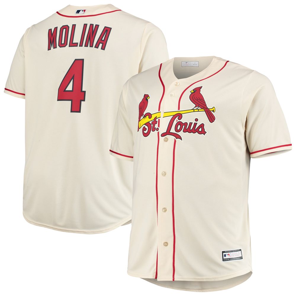 PROFILE Men's Yadier Molina Cream St. Louis Cardinals Big & Tall