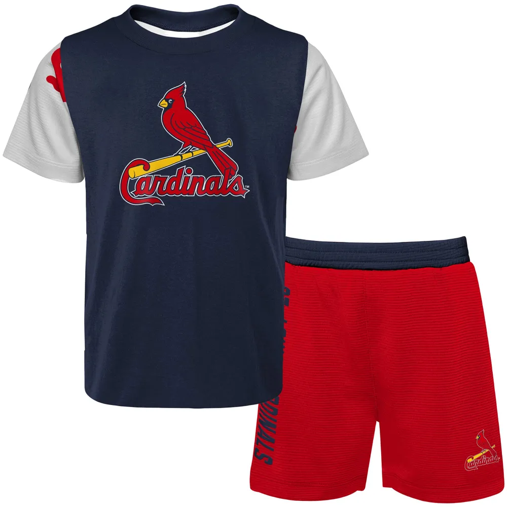 Newborn & Infant Navy/Red St. Louis Cardinals Pinch Hitter T-Shirt Shorts Set