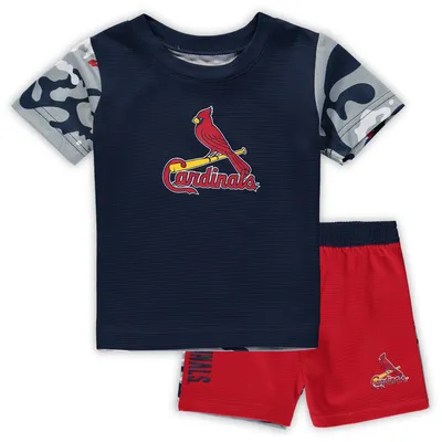St. Louis Cardinals Newborn & Infant Pinch Hitter T-Shirt Shorts Set - Navy/Red