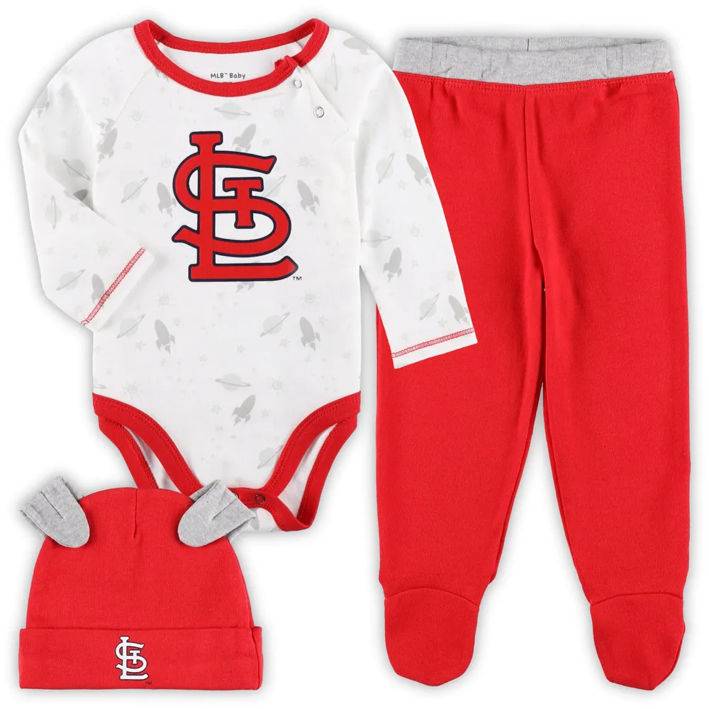 Newborn & Infant Red/White St. Louis Cardinals Dream Team Bodysuit Hat &  Footed Pants Set